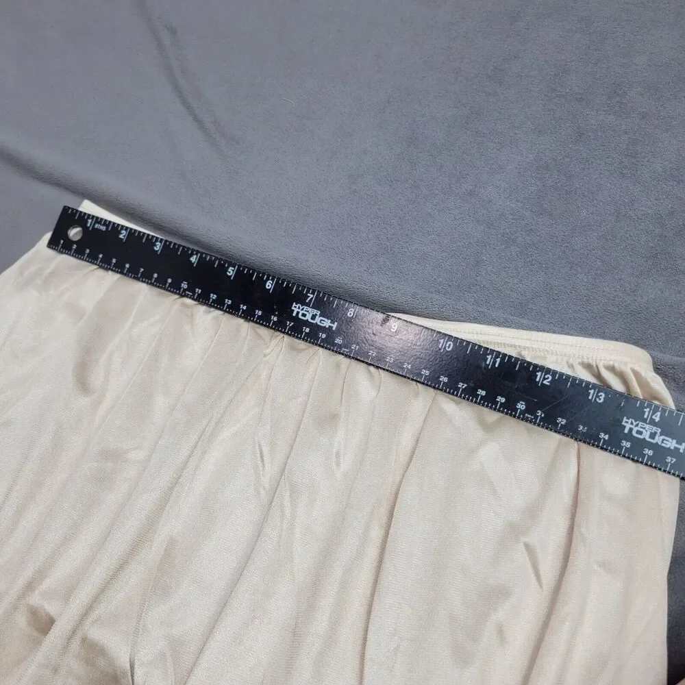 Cabernet‎ Womens Nylon Lace-Trim Half Slip Skirt L Beige